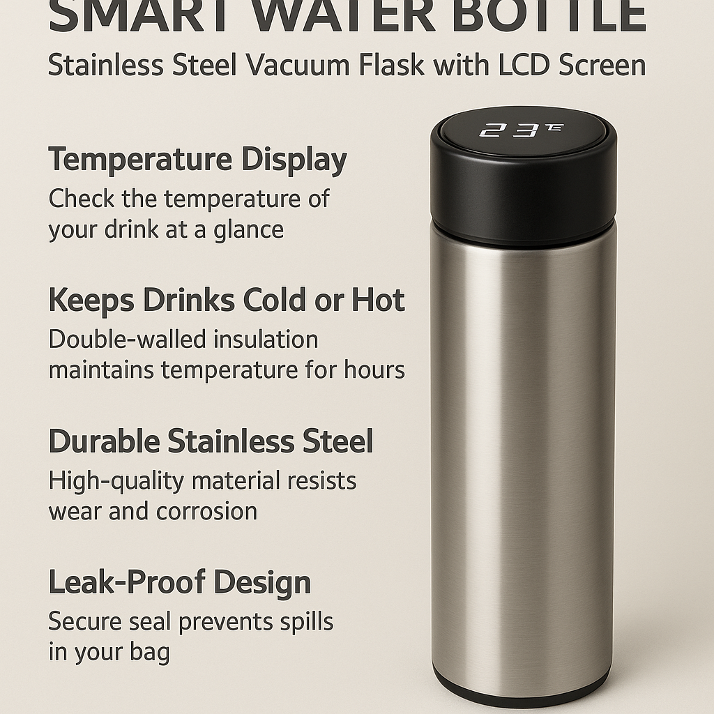 Premium Smart Water Bottle Vacuum Flask